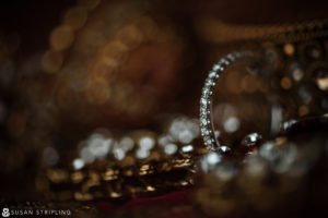 A close up of a beautiful Indian wedding ring.