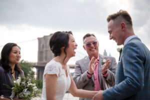 Capturing beautiful Brooklyn bridge wedding photography at the iconic 26 Bridge venue.