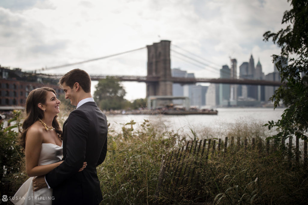 photo locations at a 1 hotel brooklyn bridge wedding