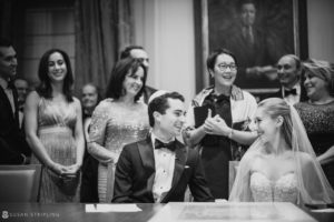 Yale Club Wedding ketubah signing