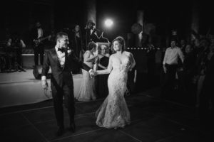 A bride and groom dancing at a NYC wedding reception at Capitale.