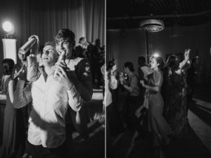 A bride and groom dancing on the dance floor at a wedding at the Ritz Carlton.