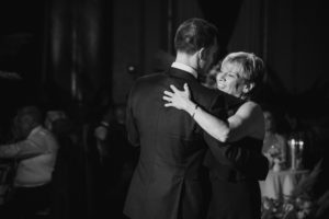 A couple enjoying their first dance at a glamorous wedding in Capitale, NYC.