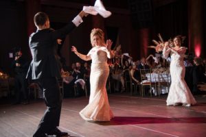 A bride and groom dancing at their Wedding reception in NYC's Capitale.