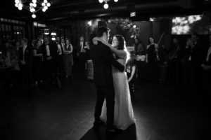 A bride and groom sharing their first dance at a wedding venue in Brooklyn, 501 Union.