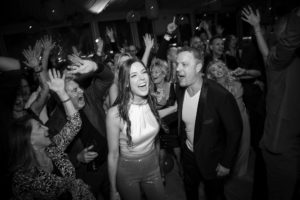 A man and woman dancing on the dance floor at a wedding in New York.