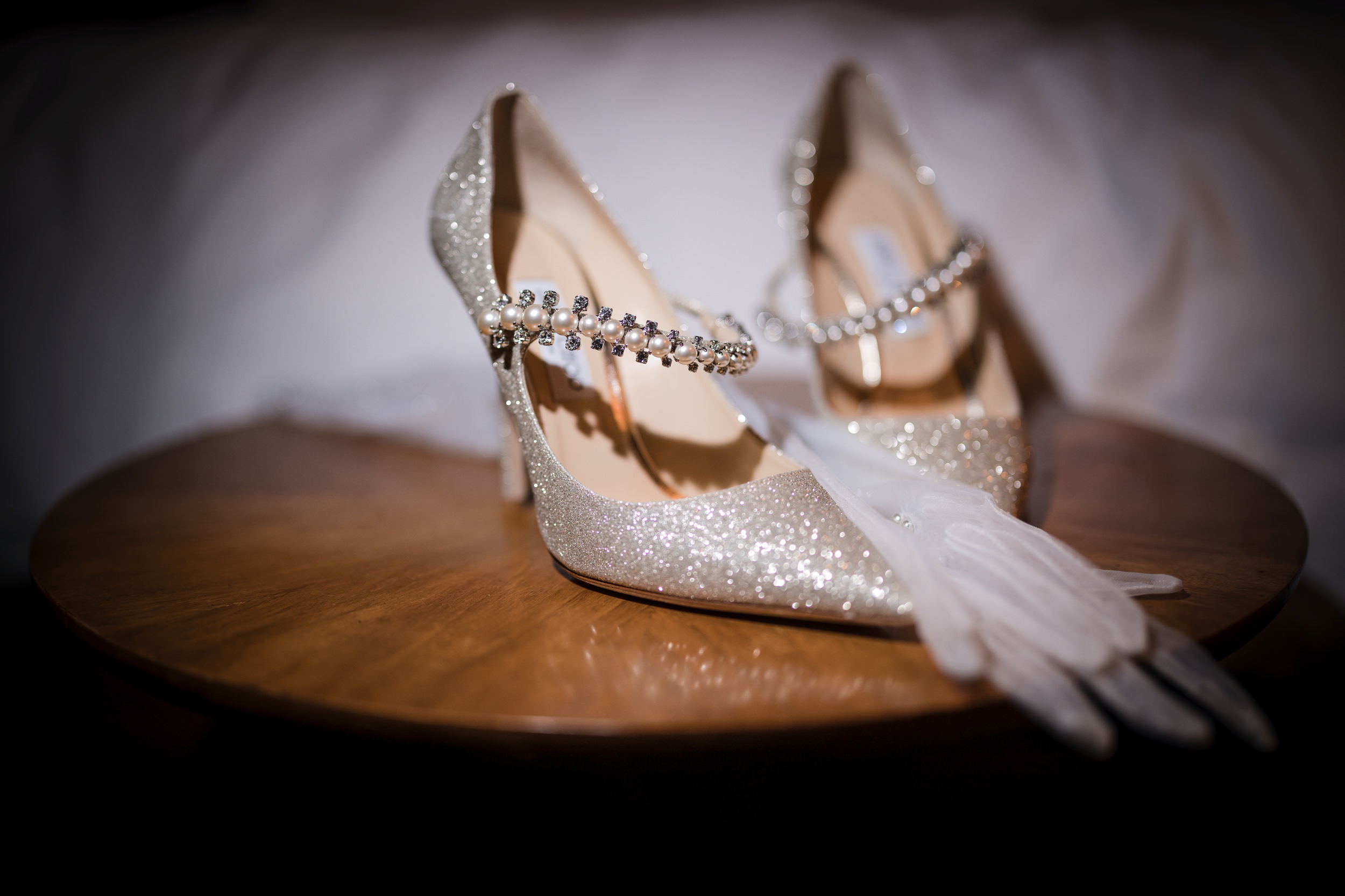 Jimmy Choo shoes at a Beekman Hotel wedding in NYC
