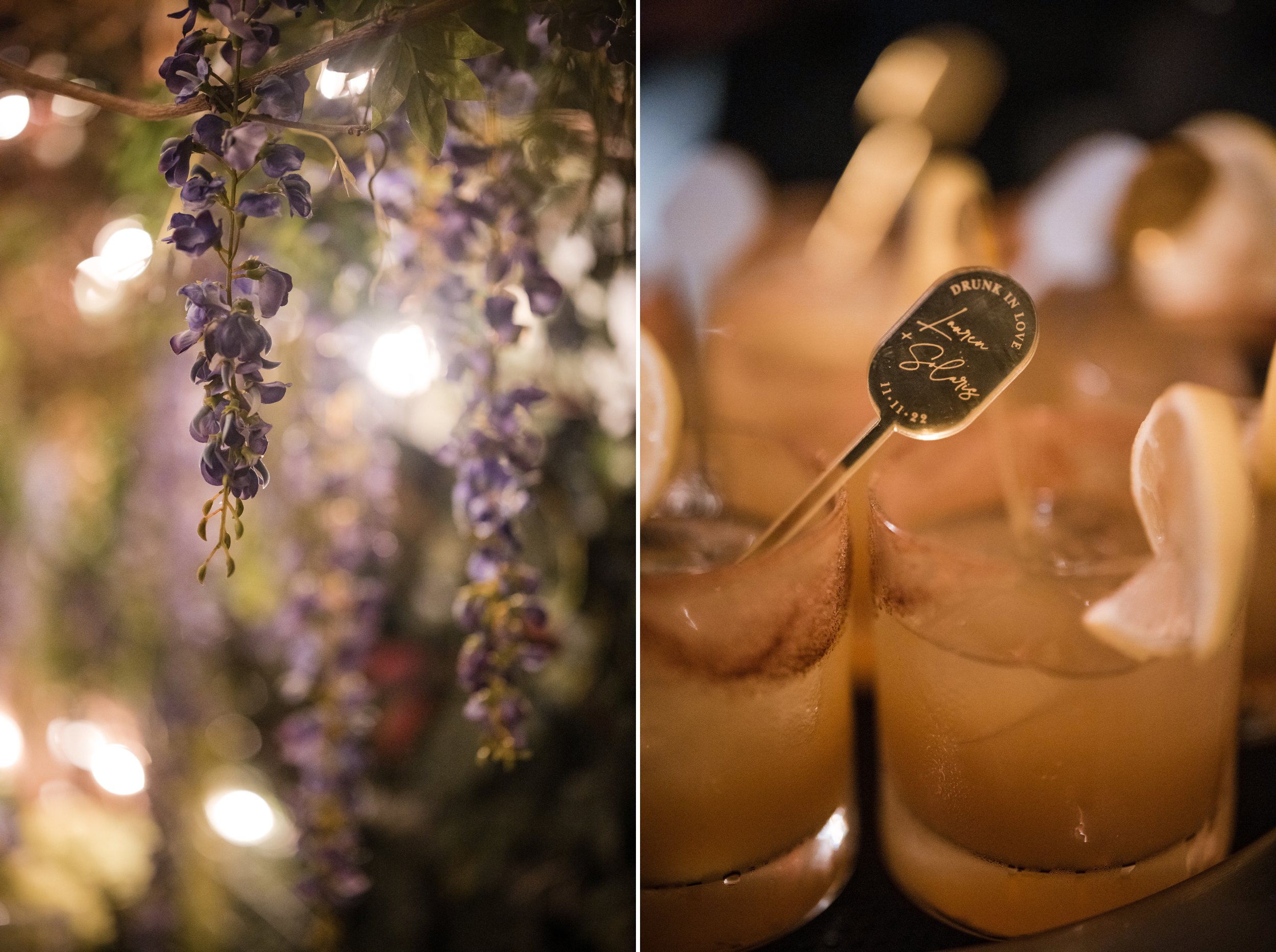 Signature cocktails at a Beekman Hotel wedding in NYC