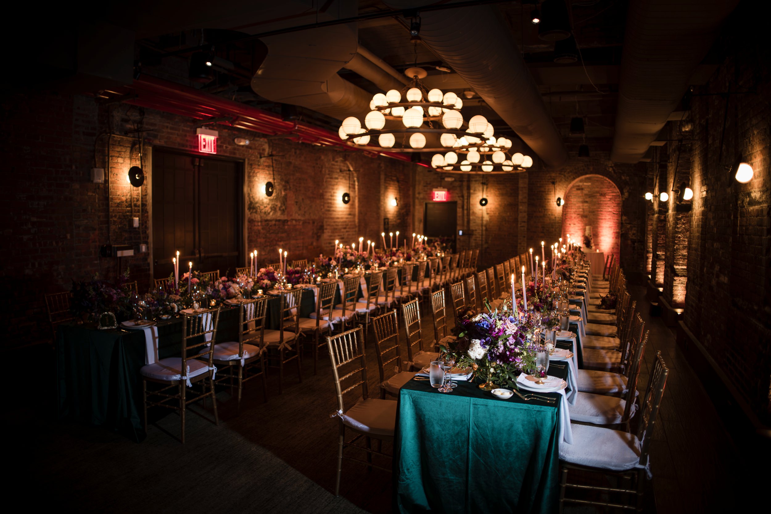 Dining room for a wedding reception at a Beekman Hotel wedding in NYC