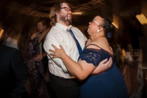 A man and woman dancing at a New York wedding reception.