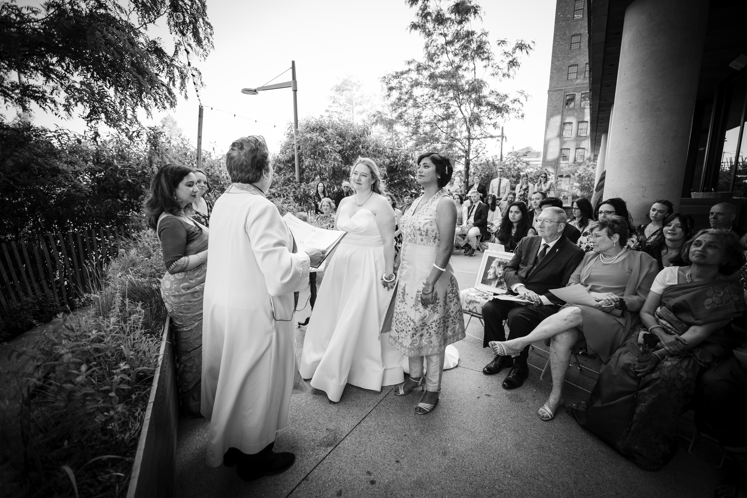 Celestine Brooklyn wedding outdoor summer ceremony