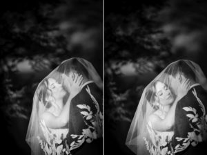 Windows on the Water at Frogbridge wedding couple black and white photo
