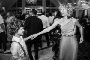 Ashford Estate wedding black and white reception photojournalism of people dancing