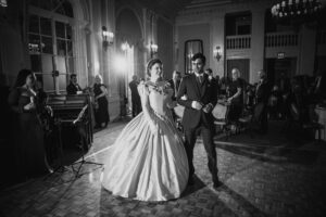 yale club wedding first dance in ballroom