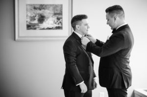 hotel dupont wedding groom getting ready