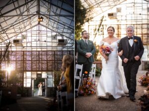 Fairmount Park Horticulture Center Wedding ceremony indoors