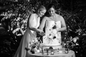 Fairmount Park Horticulture Center Wedding cake cutting