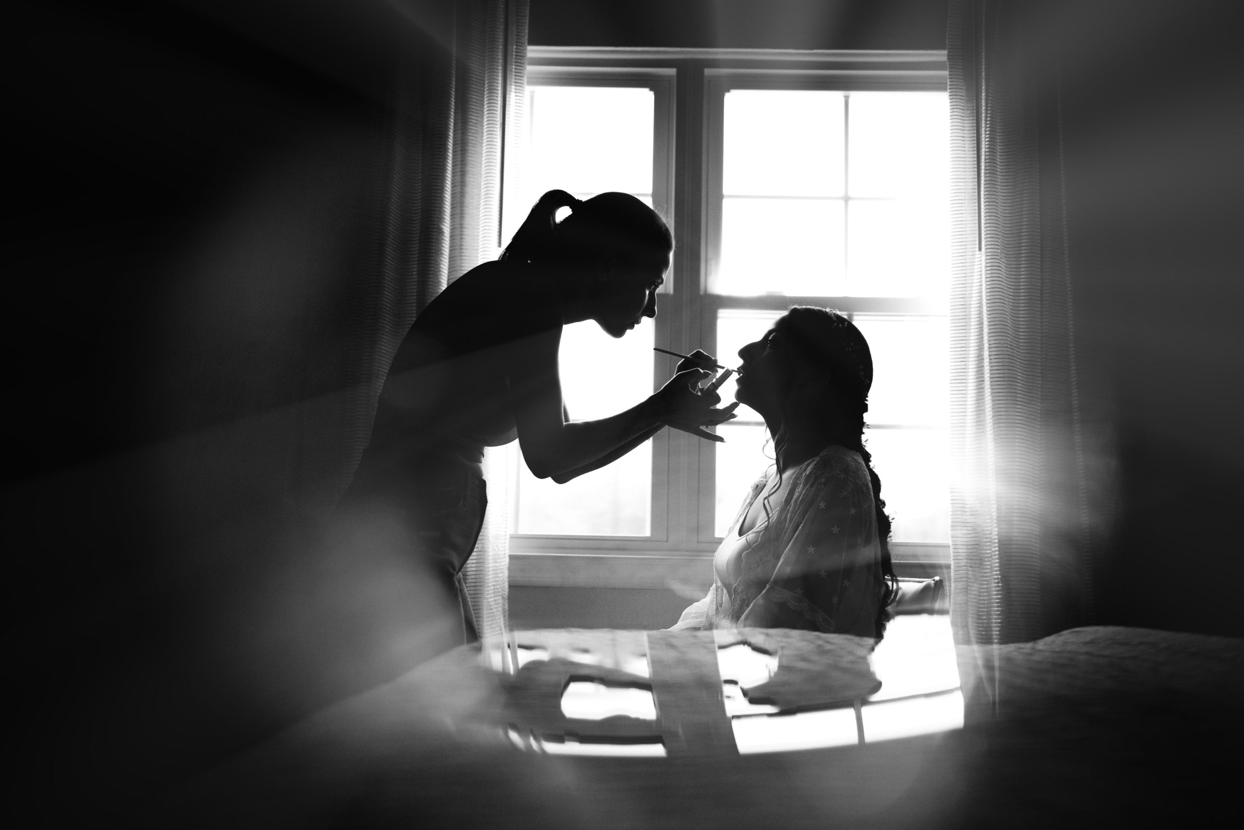 wedding day getting ready makeup