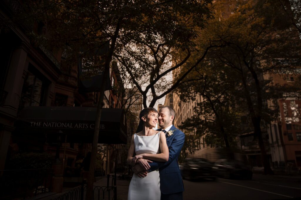 national arts club nyc wedding outdoor photos