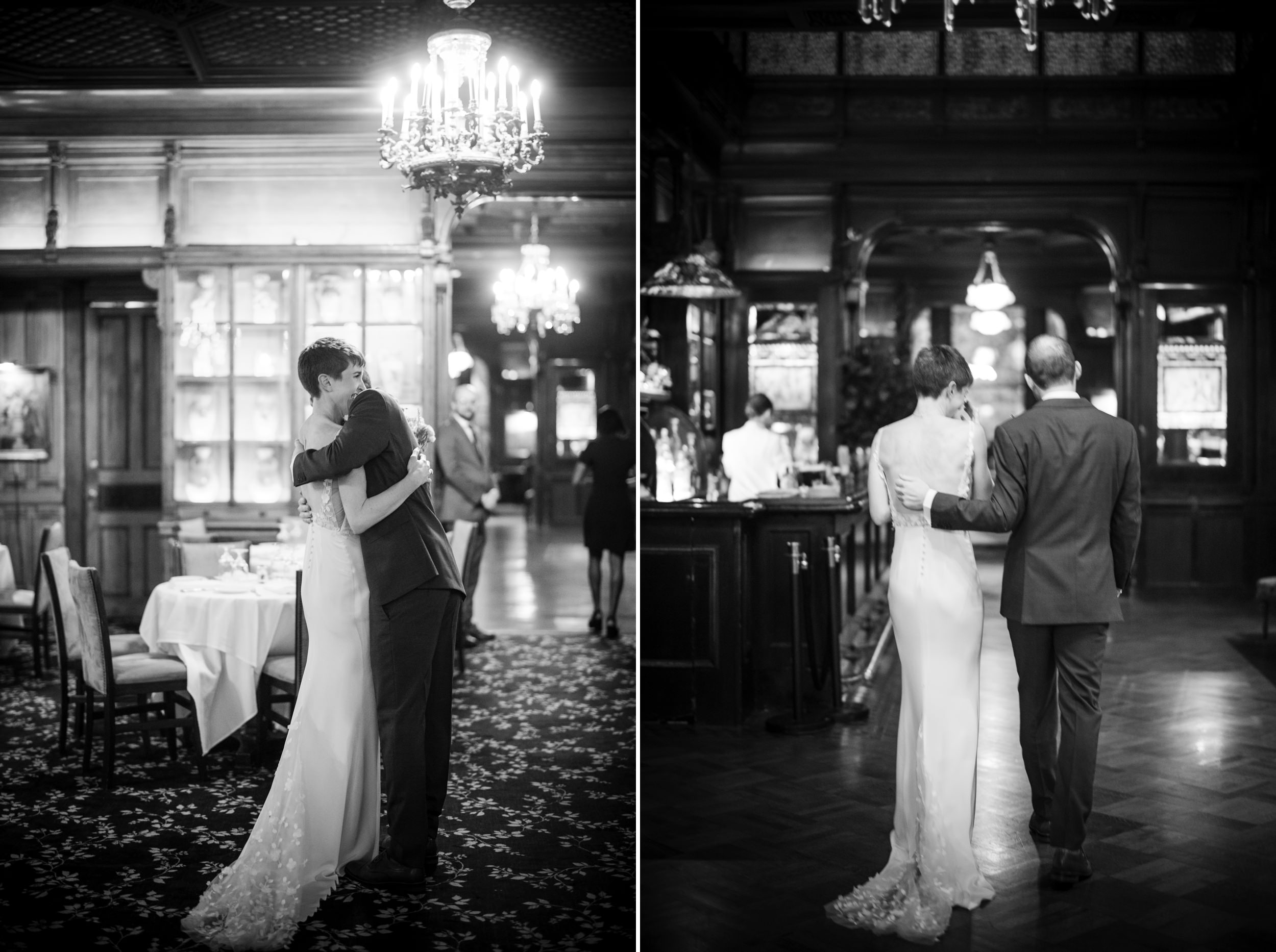 national arts club nyc wedding nighttime pictures
