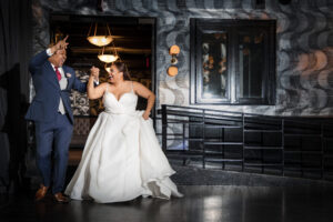 union wedding bride and groom intro into reception