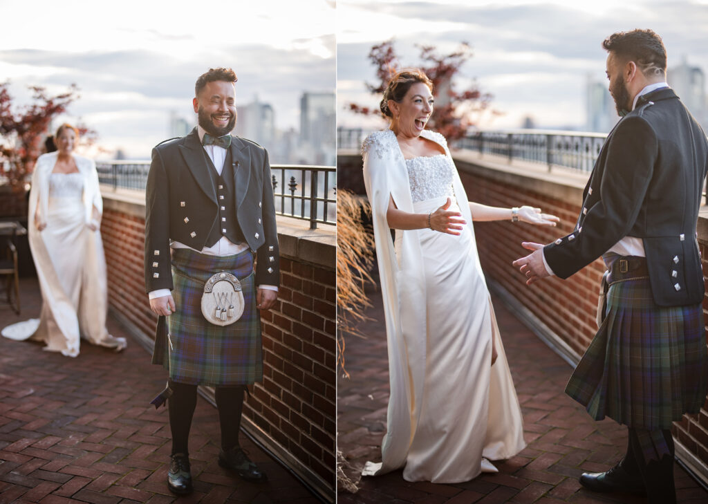 For their wedding, this couple decided to have a unique twist by opting for a traditional Scottish touch. 