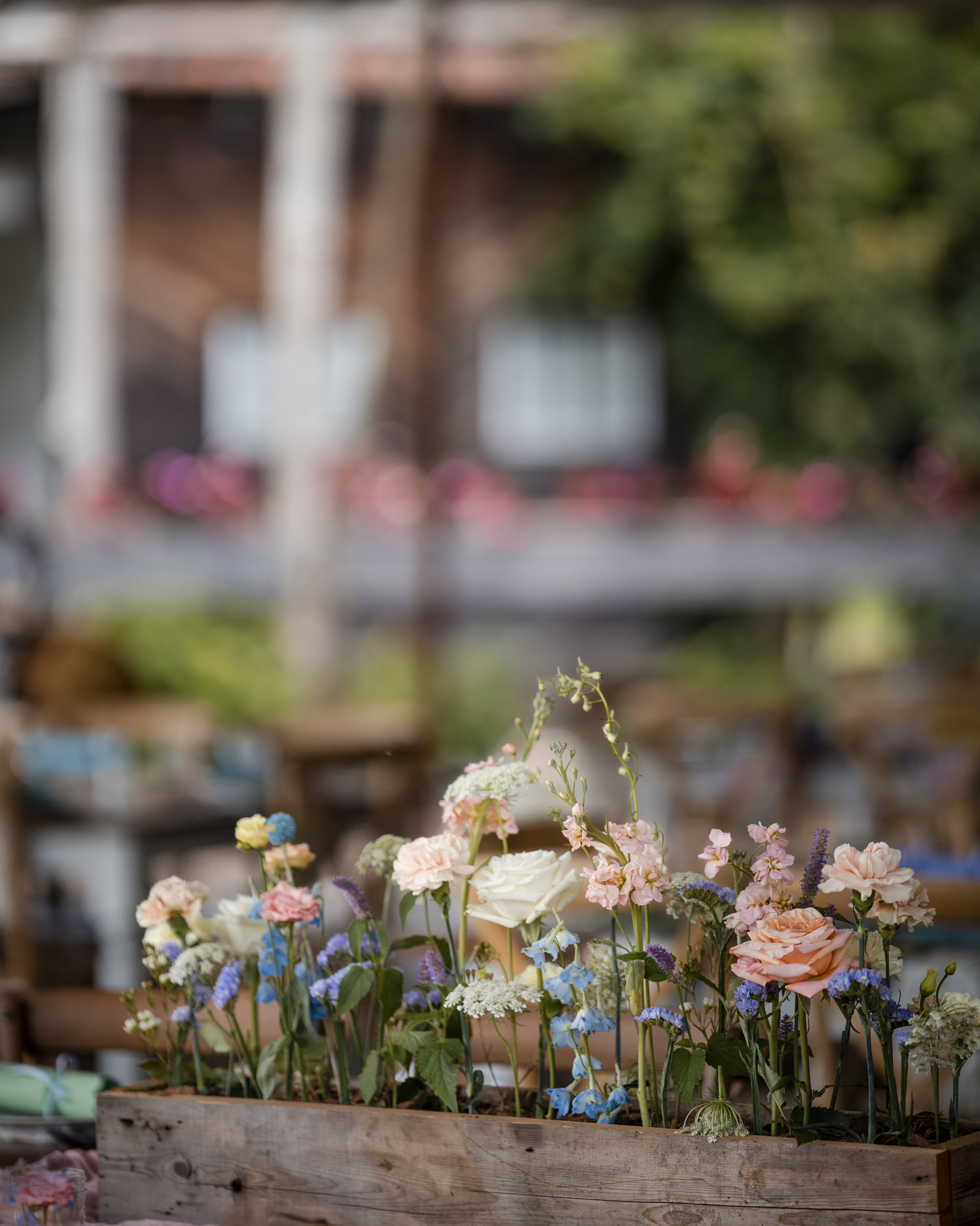 Flower decoration at Liberty View Farm wedding venue