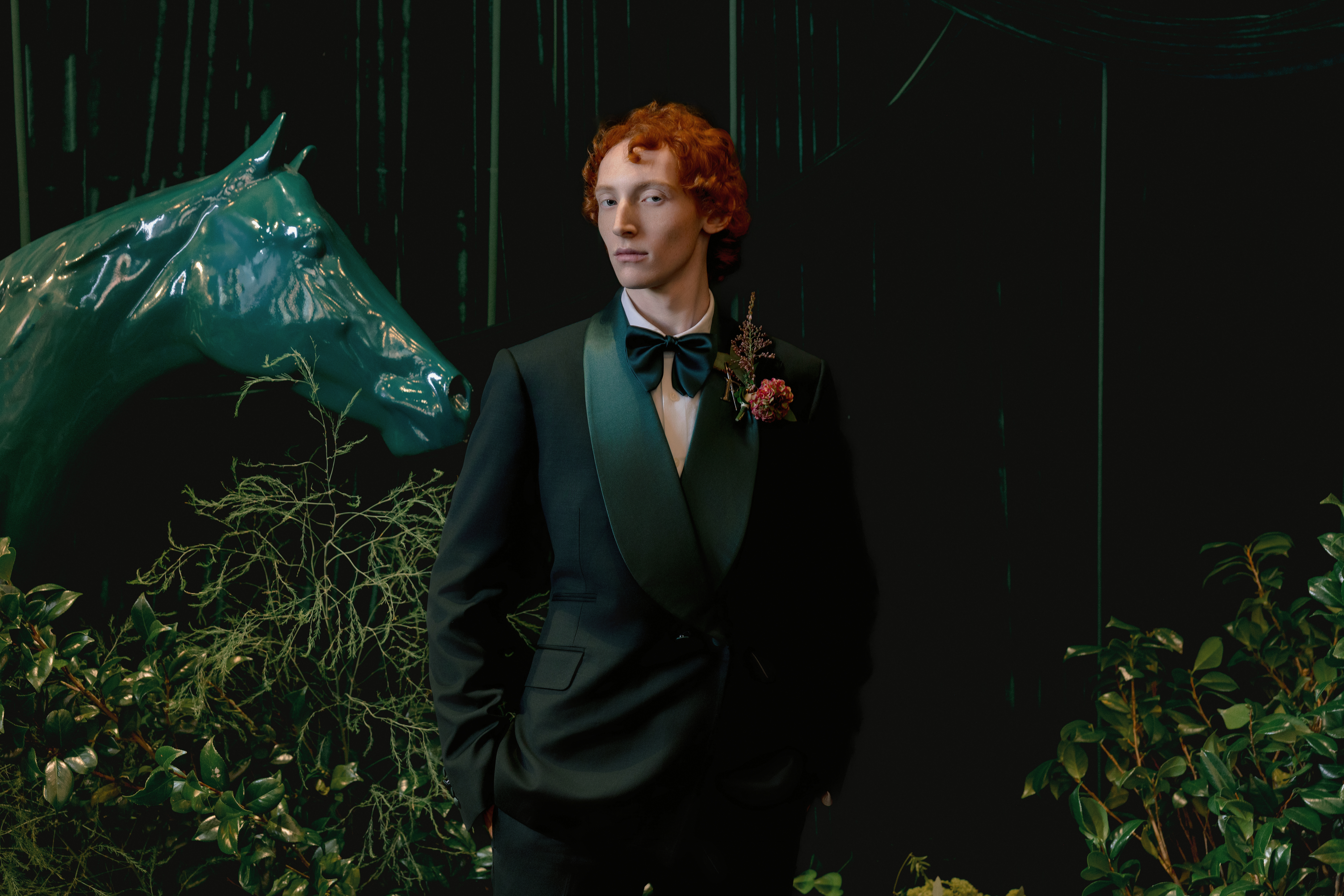 Editorial wedding photo of a groom in NYC